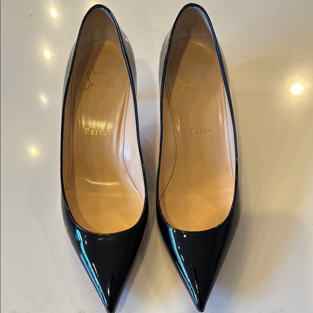 Christian Louboutin Black Patent Leather Pumps